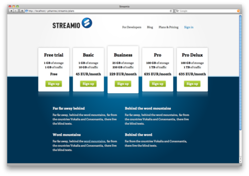 streamio streaming plans