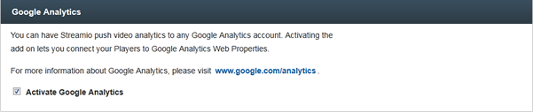 Google Analytics for video ovp