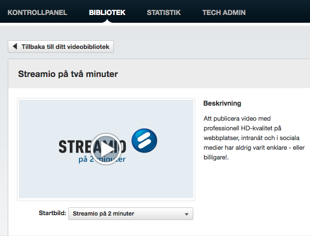 Välj en anpassad startbild för videospelaren
