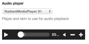 AUDIO player: Radiant media player S1