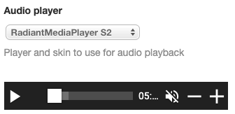 Audio player: Radiant Media Player S2