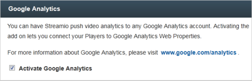 video streaming google analytics data