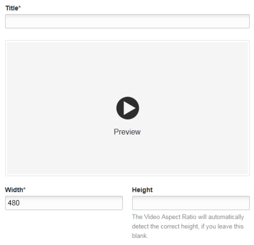 video player size