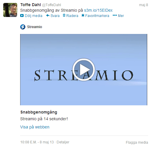 twitter visar video