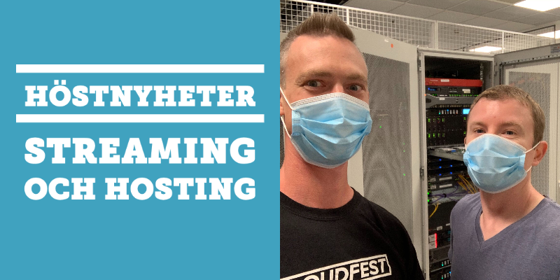 Nyhetsbrev - Höstnytt från Rackfish & Streamio 1 Höstnyheter Streaming och Hosting med Martin & Tomas