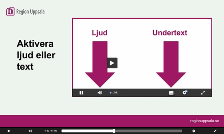 Mer inkluderande liveströmmar: Undertexter i realtid med Region Uppsala 1 live broadcast