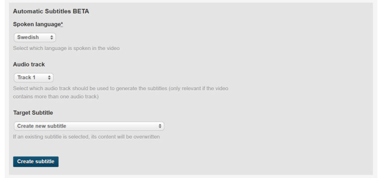 Automatic subtitles