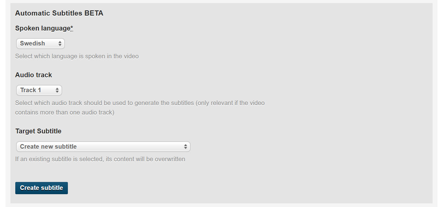 Automatic subtitles