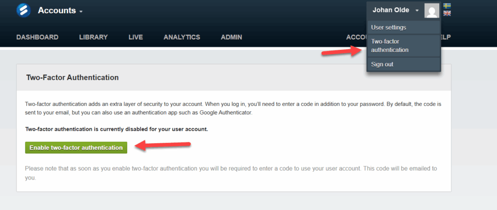 User-Level Two-Factor Authentication Now Available 1 2FA